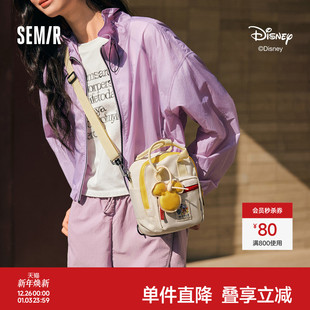 森马双肩包男迪士尼联名2025新款 撞色手提包情侣单肩斜挎包潮 时尚