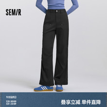 [商场同款]森马休闲裤女款裤子2025新款春季工装裤运动长裤小个子