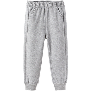 森马儿童加绒裤子秋冬加厚保暖基础休闲裤男童女童运动束脚长裤子