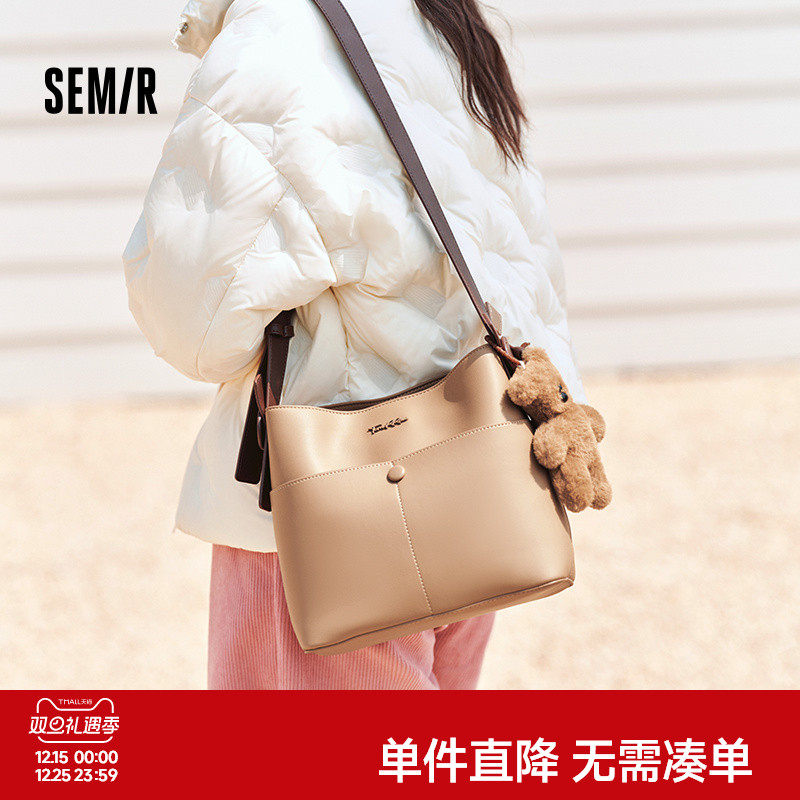 森马包包托特包女复古美拉德单肩斜挎包大容量通勤手提包医生包