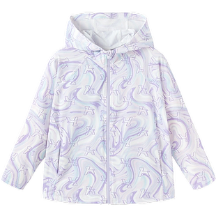 森马儿童外套2024年新款时尚晕染抗UV连帽上衣夏季男童女童防护服