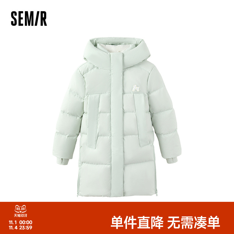 中长款连帽羽绒服，防水防油防污