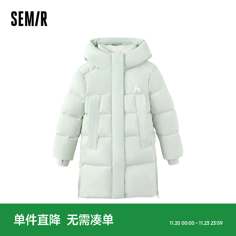 中长款连帽羽绒服，防水防油防污