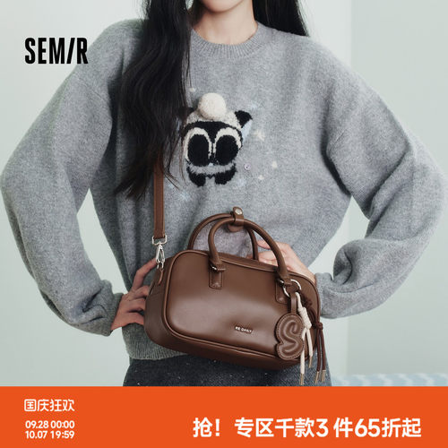 森马经典复古细腻仿皮斜挎包女款