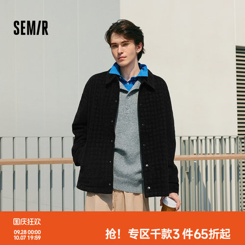 森马复古牛仔外套潮教练服夹克男