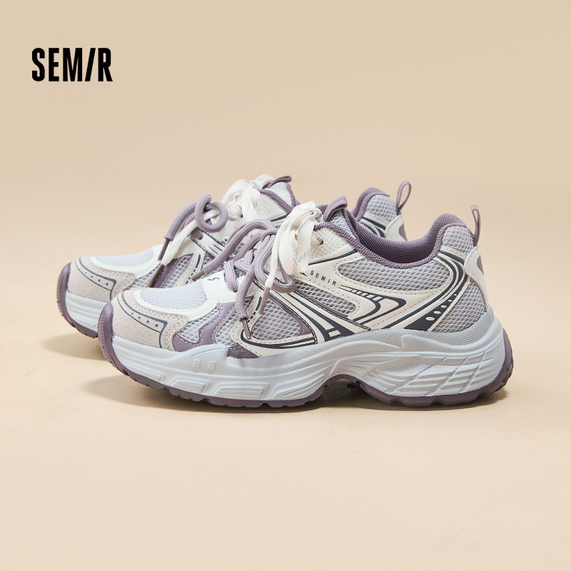 Semir女鞋老爹鞋女2026春夏新款厚底增高ins风流行超火休