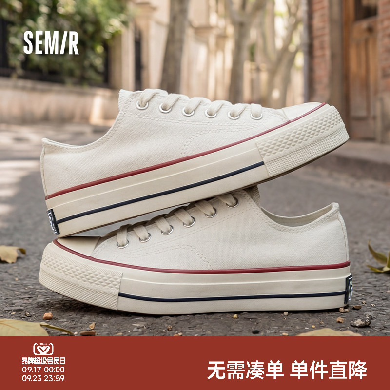 Semir女款帆布鞋经典百搭休闲鞋图片