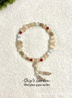 旧辞宛猫眼石天然石中国风小众设计串珠冰种高级百搭新中式手链