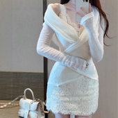 9.8Winema晓雪 马海毛芭蕾舞针织 蕾丝内搭胸垫3cm温柔感系带显瘦