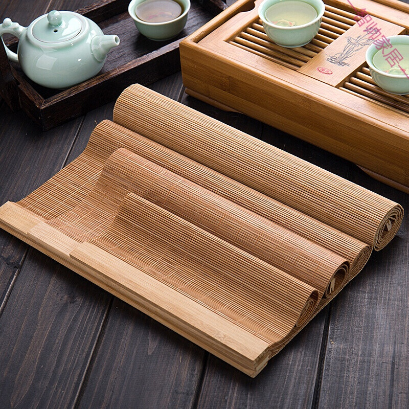 Trà tre mat trà lễ tre mat trà đặt tre mat kungfu trà phụ kiện trà cách nhiệt trà mat tre trà rèm chieu truc