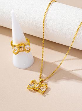 越南沙金蝴蝶结女戒潮流