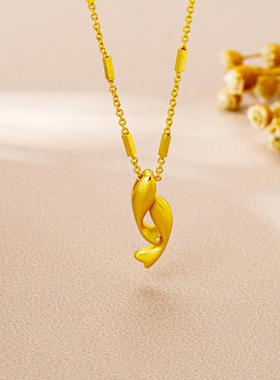 轻奢越南沙金锦鲤项链女