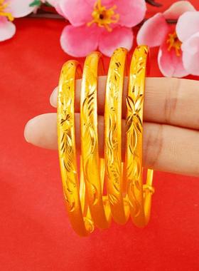 仿24K黄金龙凤手镯女款