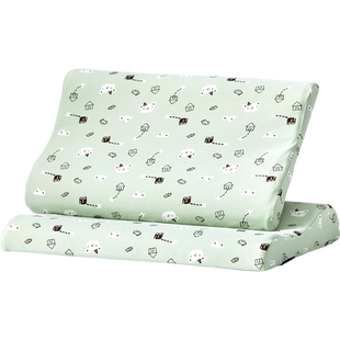 黛富妮乳胶枕专用纯棉枕套 印花款 波浪形乳胶枕头套 儿童款