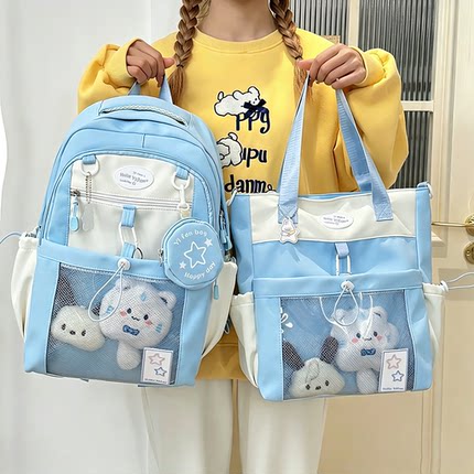 德国儿童书包女生小学生2026新款高颜值背包初中生高中痛包双肩包