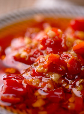 华溢食品】益百姓香油剁辣椒280g下饭菜湖南特产辣椒酱纯手工瓶装