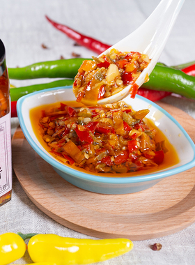 华溢食品】益百姓三色剁辣椒湖南特产蒜蓉辣椒酱农家自制下饭菜特