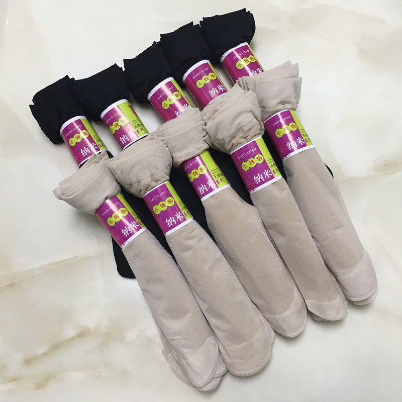 春夏季丝袜女短薄款天鹅绒短袜耐磨防勾丝对对袜短筒肉色水晶袜子