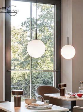 【现货】丹麦MENU卧室床头吊灯玻璃进口餐厅客厅玄关球灯书房LED