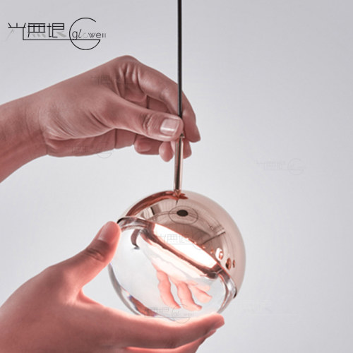 台湾Seeddesign玻璃圆球床头合金