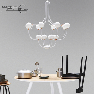 Lampadari玻璃球多头现代简约餐桌圆桌吊灯大尺寸灯 意大利进口MM