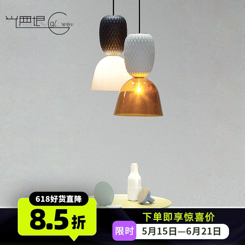 意大利MM原装进口书房餐厅吊灯吧台茶室水晶玻璃轻奢北欧现代简约