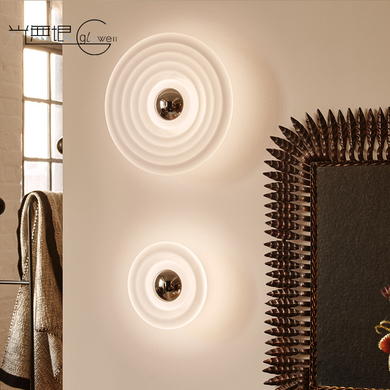 英国进口设计感装饰圆形玻璃壁灯