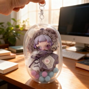 适用泡泡玛特skullpanda不眠剧场遗忘小熊Ratty Bear保护套防尘罩