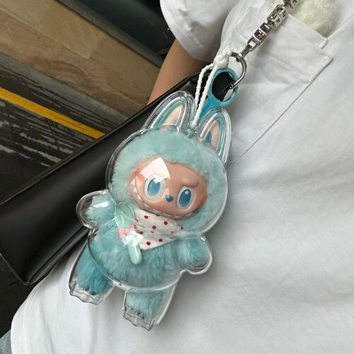 labubu泡泡玛特透明保护壳防尘罩