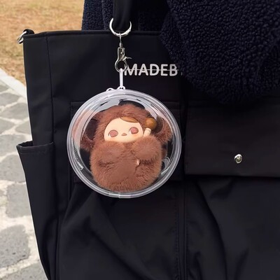 毕奇敲敲系列遛娃包泡泡玛特保护壳娃包收纳防尘展示包透明遛娃包