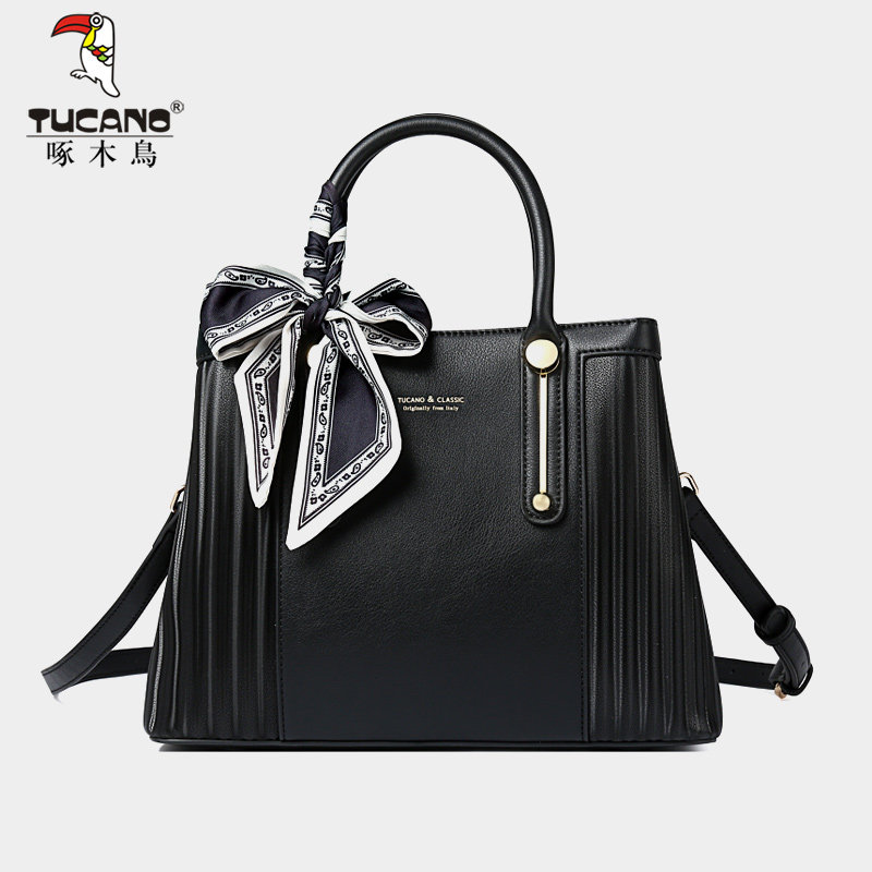 啄木鸟真皮包包女2025新款秋冬中老年简约时尚百搭大气斜挎手提包