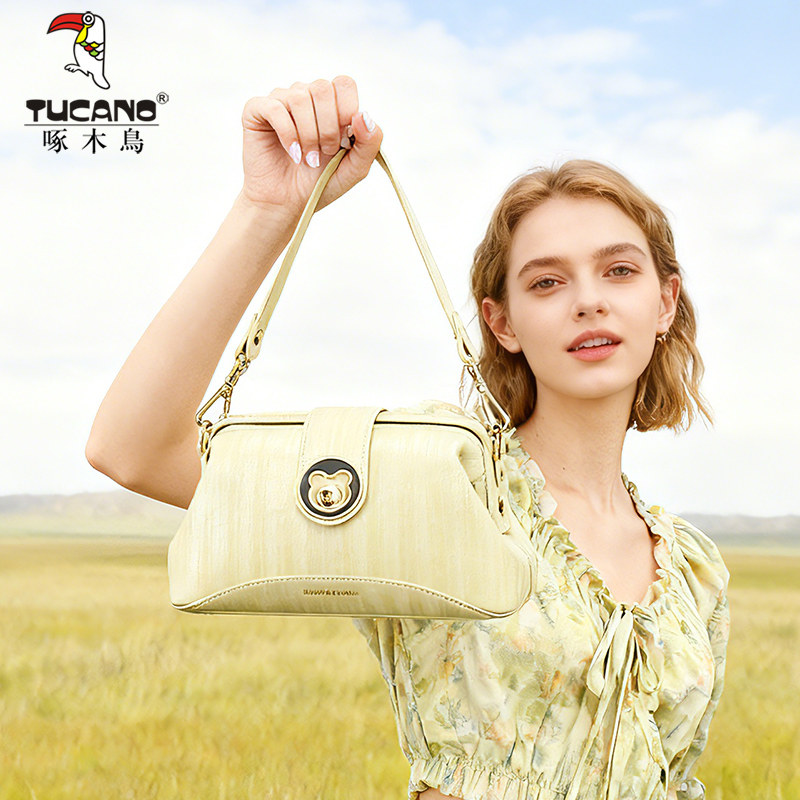 啄木鸟包包女新款2026轻奢小众高级感简约时尚波士顿包单肩斜挎包,箱包皮具/热销女包/男包,波士顿包,淘宝优惠券,粉丝福利购,淘宝优惠卷