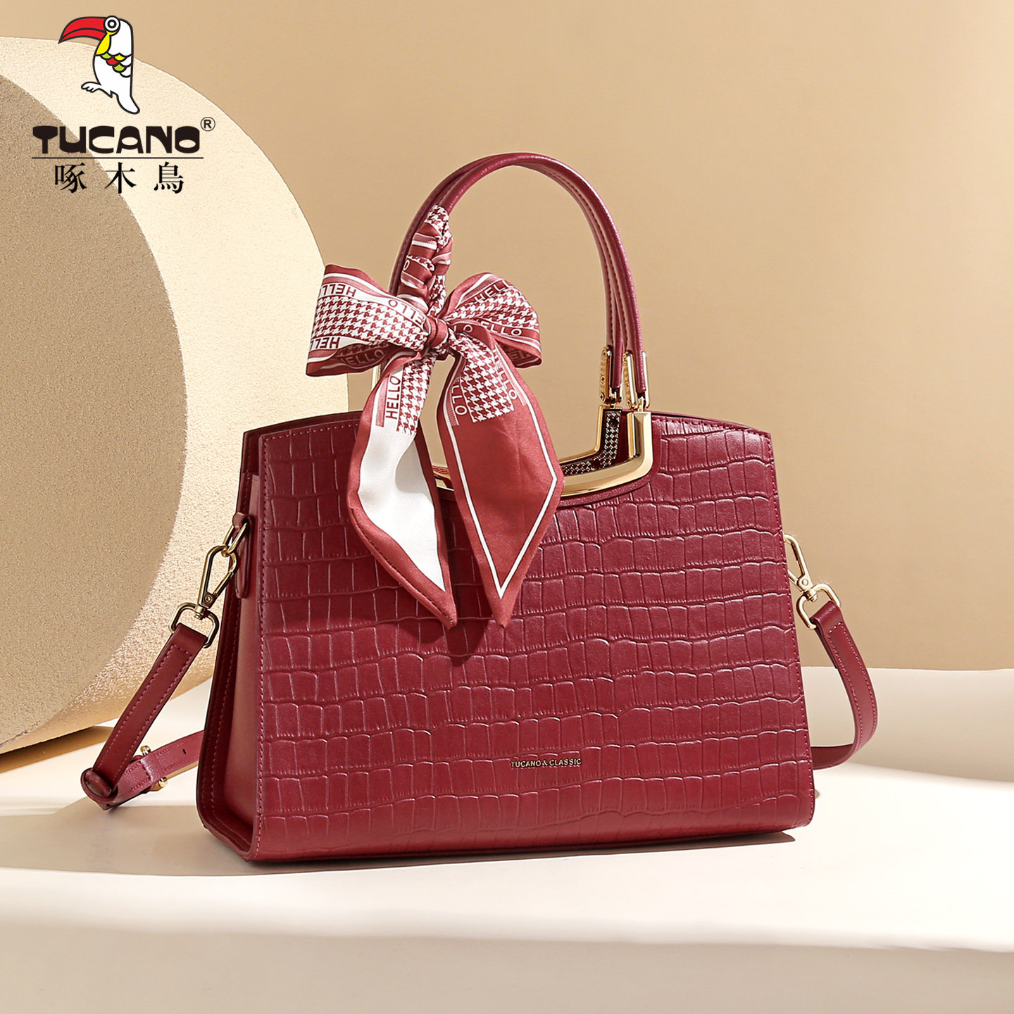 啄木鸟真皮女包2025新款冬季时尚高级感送妈妈大气单肩斜挎手提包