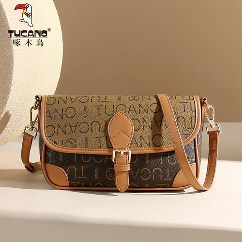 啄木鸟老花小方包单肩斜挎包大气