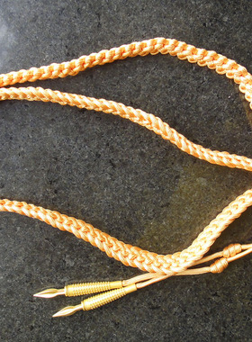 礼服绶带黄色挂绳穗带肩带精神带礼仪带尖头黄色绶带圆头影视礼服