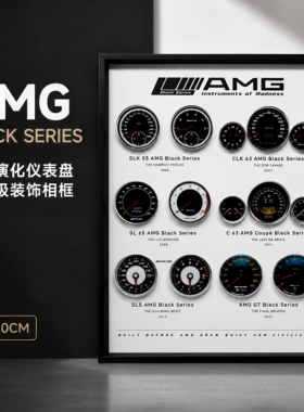 奔驰AMG Black Series仪表盘进化相框 汽车车迷收藏挂画 男生礼物
