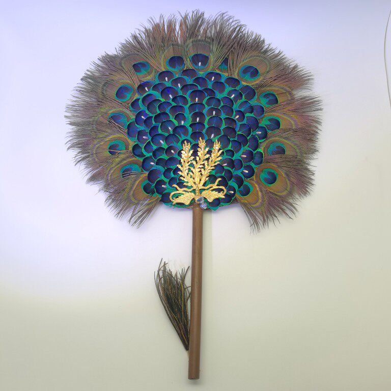 孔雀羽古风毛扇汉式扇剧组拍摄道具扇舞台演出汉式婚礼手捧扇摆设