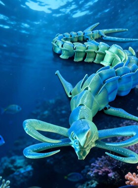 食海者模型3D打印深海迷航巨兽海怪玛雅布鲁利维坦怪兽桌面摆件