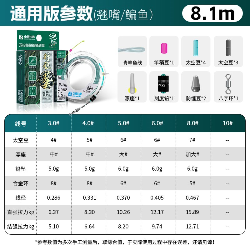 行程艺主线组草鱼翘嘴青鱼成品主线组台钓尼龙线绑好鱼线