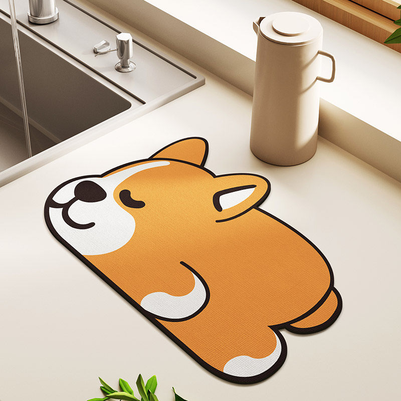 卡通异形厨房台面沥水垫矽藻泥吸水凉垫免洗吧台灶台洗手台桌面垫,居家布艺,厨房地垫,淘宝优惠券,粉丝福利购,淘宝优惠卷