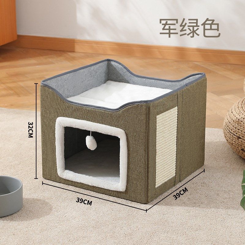双层猫窝封闭式冬季保暖四季通用可折叠拆卸宠物窝多猫家庭上下床,宠物/宠物食品及用品,猫窝/屋/帐篷/沙发,淘宝优惠券,粉丝福利购,淘宝优惠卷