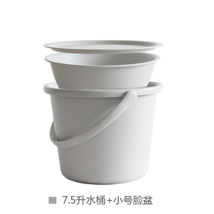 家用塑料水桶带盖洗衣桶手提储水桶圆桶厨房清洁桶加厚圆桶大水桶