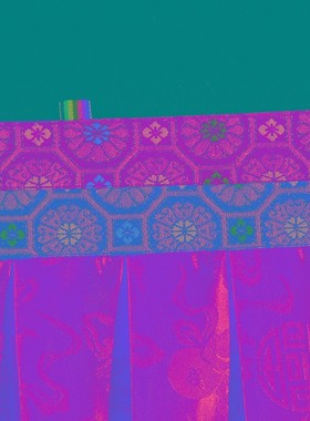 藏式优质帷幔普玛黄色横幅民族装饰用品密宗佛堂围幔墙围桌围1m