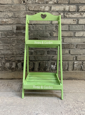 多层折叠实木花架几阶梯落地式美式多层置物架子阳台花盆花台摆件