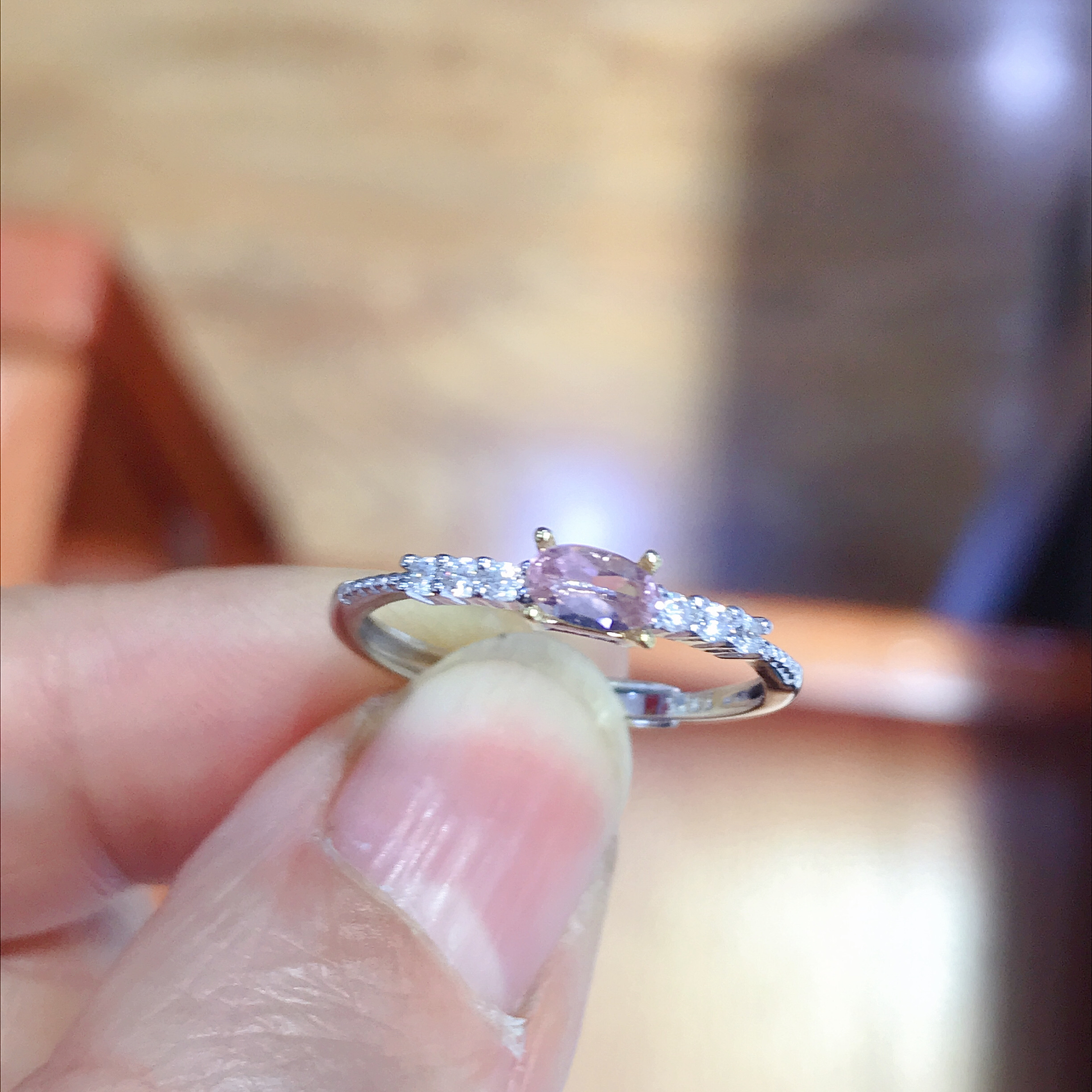 925银戒指手工镶嵌天然碧玺多彩宝石创意银戒指叠带指环