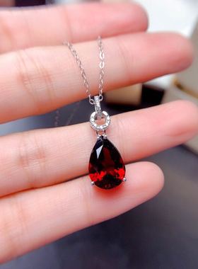 莫桑比克高净度白银玫瑰色吊坠