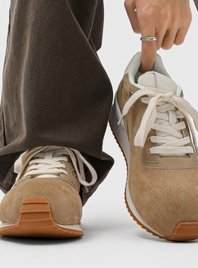 情侣通勤复古慢跑秋季厚底男鞋子新款潮牌运动休闲鞋14719-X