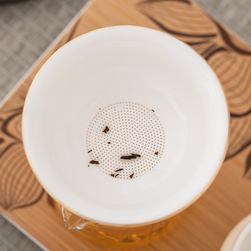 茶滤茶漏羊脂玉瓷功夫茶具配件茶渣过滤网德化白瓷茶隔茶叶过滤器