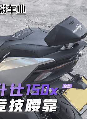 适用于升仕150X后靠背无损安装摩托专用改装腰靠尾翼后货架挡风板