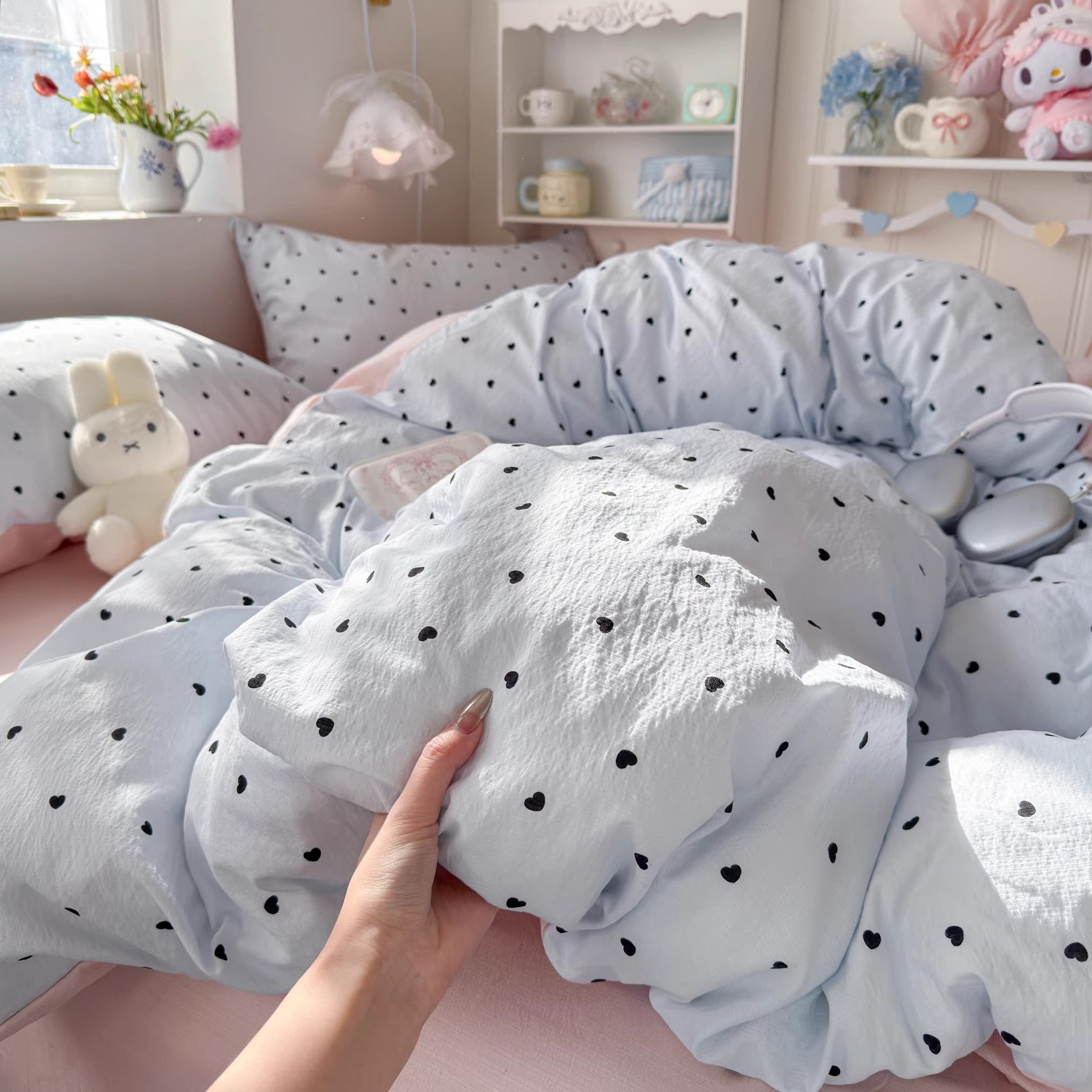 水洗棉被套单件全棉被罩被单人学生宿舍150x200x230单个1.5米单独